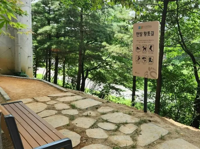 경기도청북부청사역 하부 맨발황톳길 · 관광지